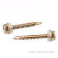 Color-Zinc Hexagon flange drill tail bolt